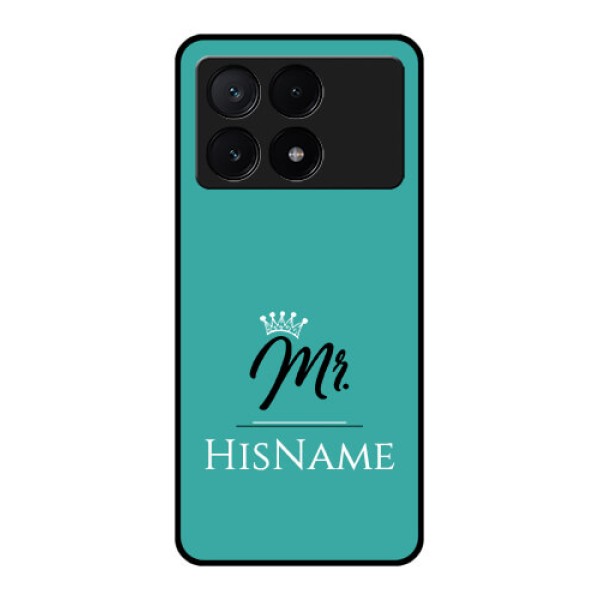 Poco X6 Pro 5G Custom Glass Phone Case - Mr With Name Design