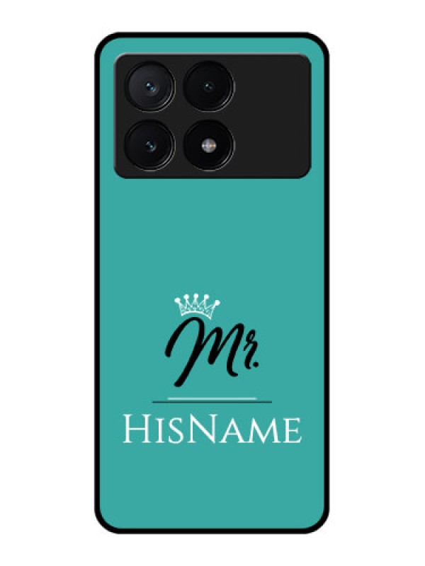 Custom Poco X6 Pro 5G Custom Glass Phone Case - Mr With Name Design