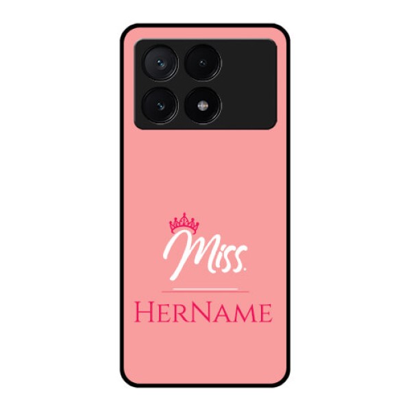 Poco X6 Pro 5G Custom Glass Phone Case - Mrs With Name Design