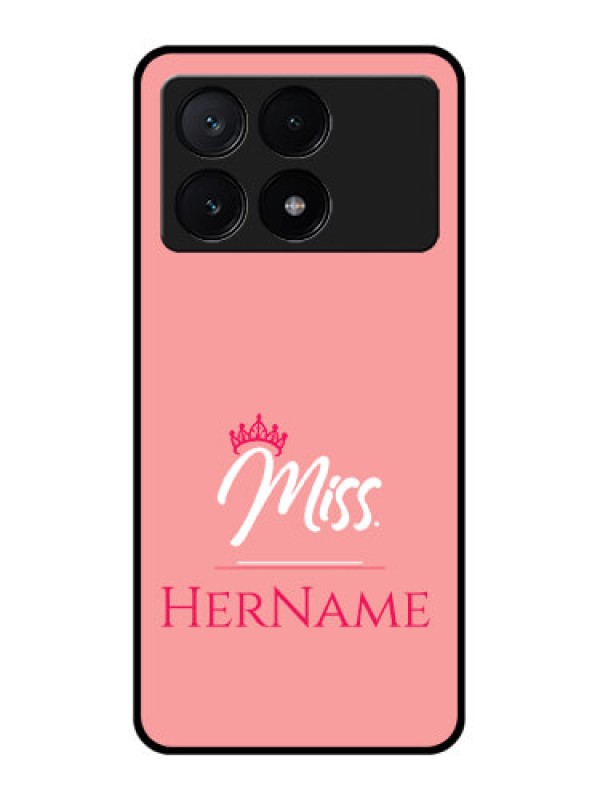 Custom Poco X6 Pro 5G Custom Glass Phone Case - Mrs With Name Design