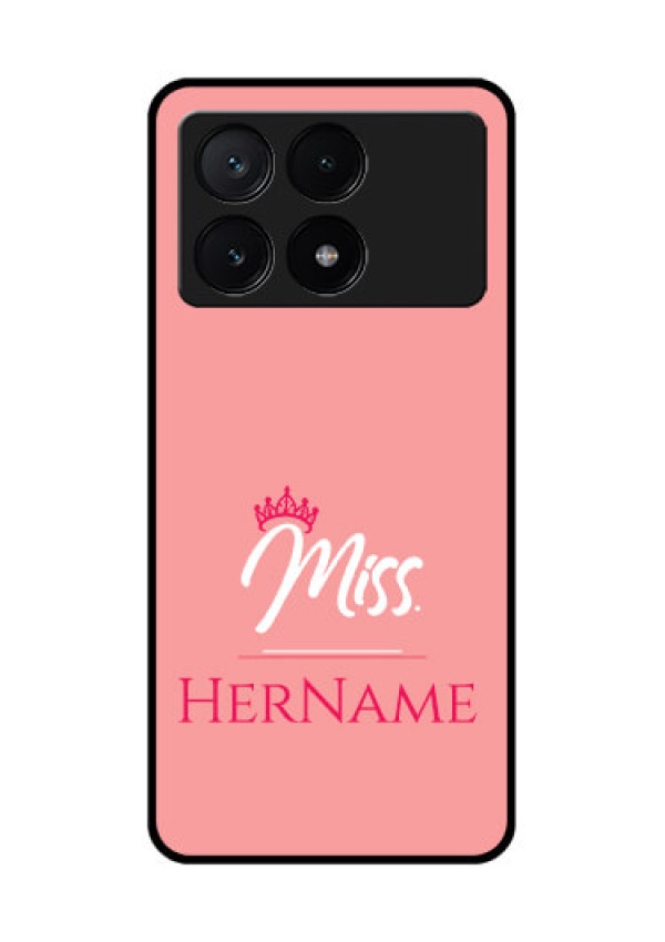 Poco X6 Pro 5G Custom Glass Phone Case - Mrs With Name Design
