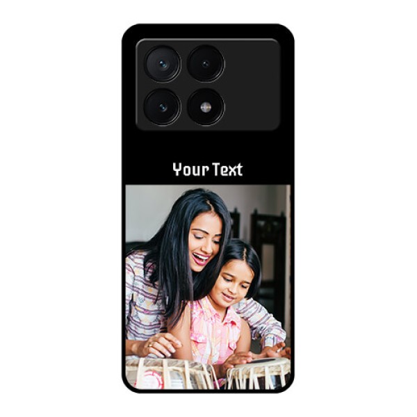 Poco X6 Pro 5G Custom Glass Phone Case - Photo With Name Design