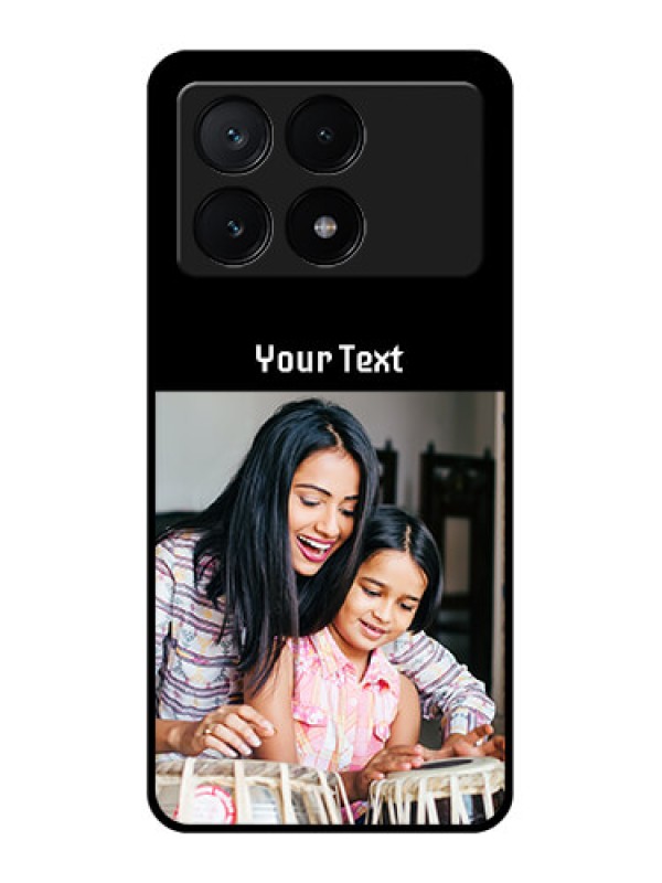 Custom Poco X6 Pro 5G Custom Glass Phone Case - Photo With Name Design