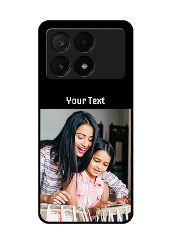 Poco X6 Pro 5G Custom Glass Phone Case - Photo With Name Design