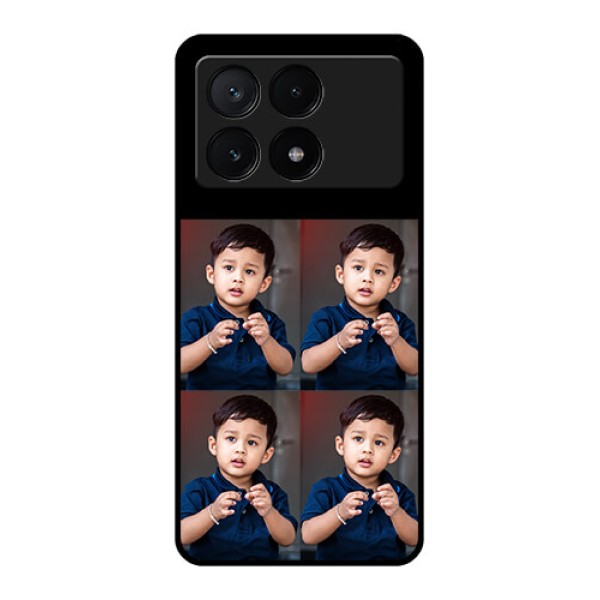 Poco X6 Pro 5G Custom Glass Phone Case - 4 Image Holder Design