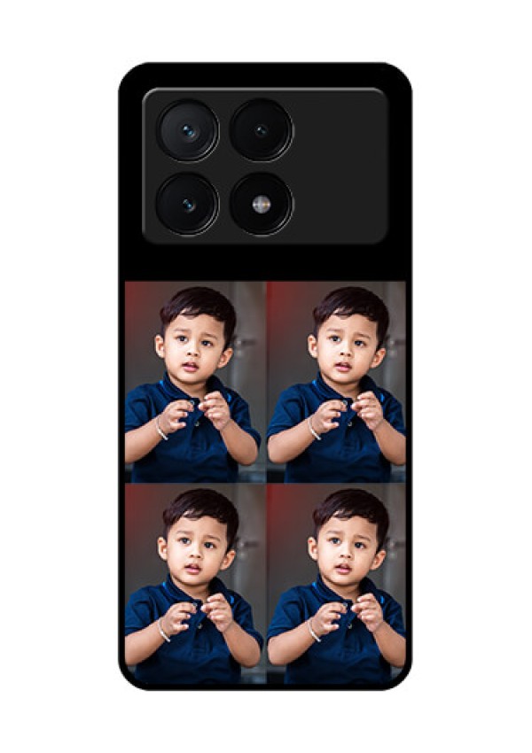 Poco X6 Pro 5G Custom Glass Phone Case - 4 Image Holder Design