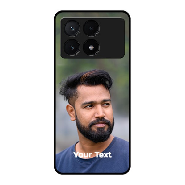 Poco X6 Pro 5G Custom Glass Phone Case - Photo With Text Design