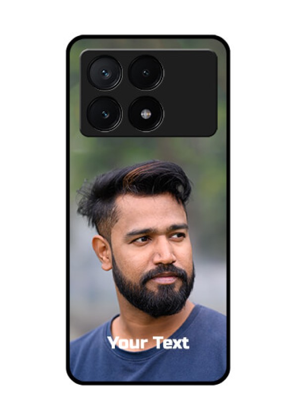 Poco X6 Pro 5G Custom Glass Phone Case - Photo With Text Design