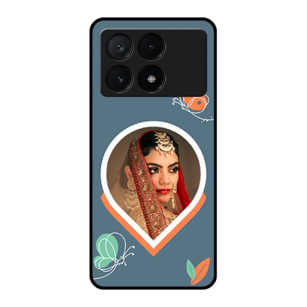 Poco X6 Pro 5G Custom Glass Phone Case - Droplet Butterflies Design