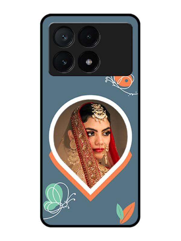 Custom Poco X6 Pro 5G Custom Glass Phone Case - Droplet Butterflies Design