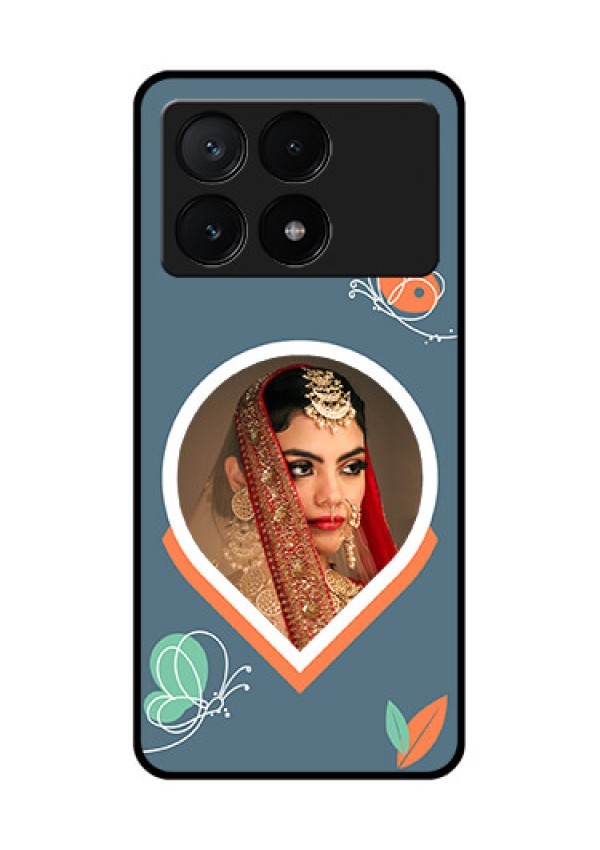Poco X6 Pro 5G Custom Glass Phone Case - Droplet Butterflies Design