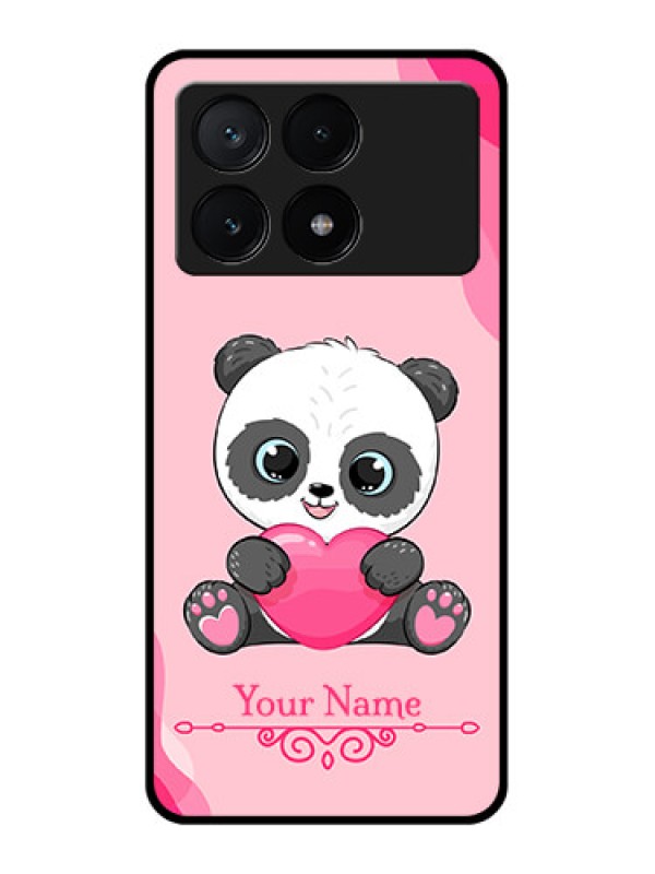 Custom Poco X6 Pro 5G Custom Glass Phone Case - Cute Panda Design