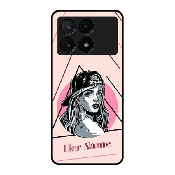 Poco X6 Pro 5G Custom Glass Phone Case - Rockstar Girl Design