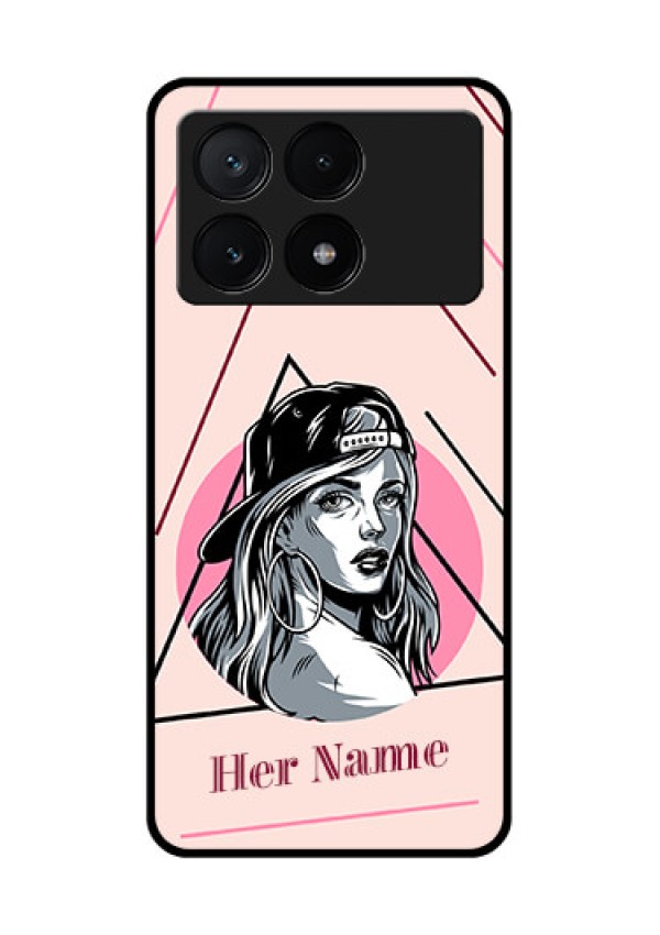 Poco X6 Pro 5G Custom Glass Phone Case - Rockstar Girl Design