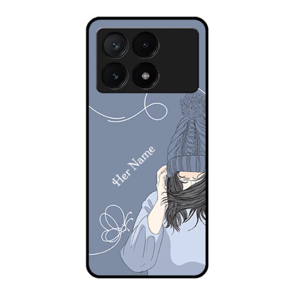 Poco X6 Pro 5G Custom Glass Phone Case - Girl In Winter Outfit Design Poco X6 Pro 5G Custom Glass Phone Case - Girl In Winter Outfit Design