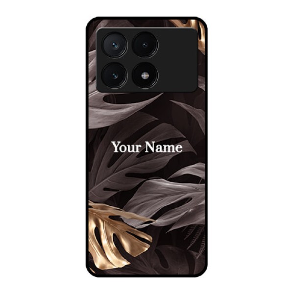 Poco X6 Pro 5G Custom Glass Phone Case - Wild Leaves Digital Paint Design Poco X6 Pro 5G Custom Glass Phone Case - Wild Leaves Digital Paint Design