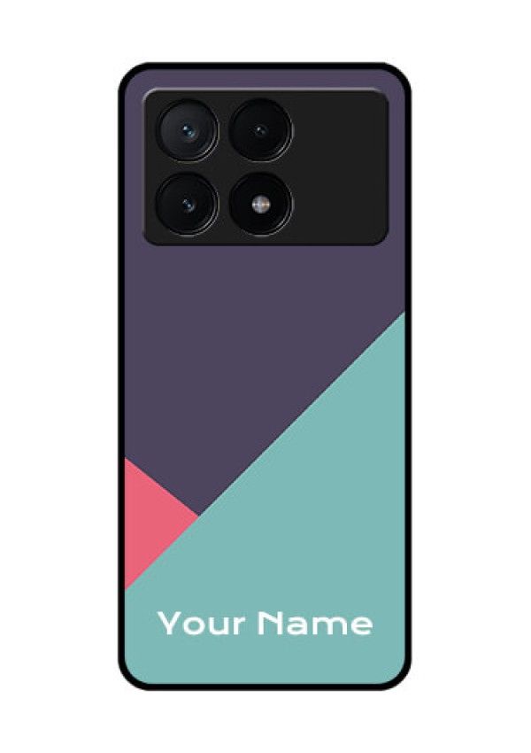 Poco X6 Pro 5G Custom Glass Phone Case - Tri Color Abstract Design