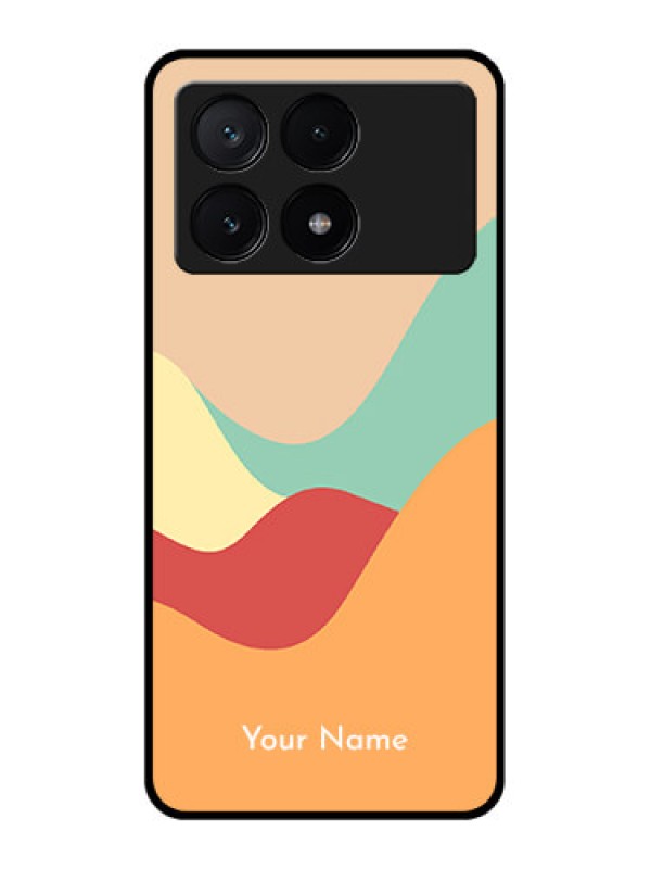 Custom Poco X6 Pro 5G Custom Glass Phone Case - Ocean Waves Multi - Colour Design