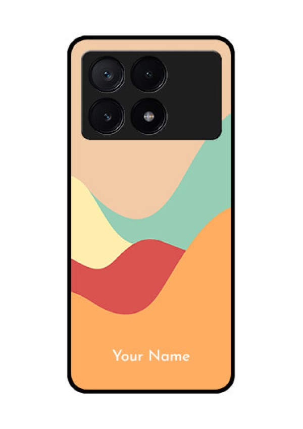 Poco X6 Pro 5G Custom Glass Phone Case - Ocean Waves Multi - Colour Design