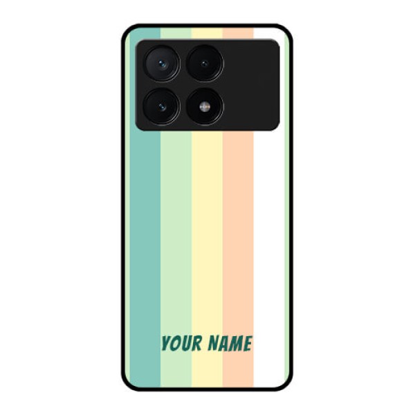 Poco X6 Pro 5G Custom Glass Phone Case - Multi - Colour Stripes Design Poco X6 Pro 5G Custom Glass Phone Case - Multi - Colour Stripes Design