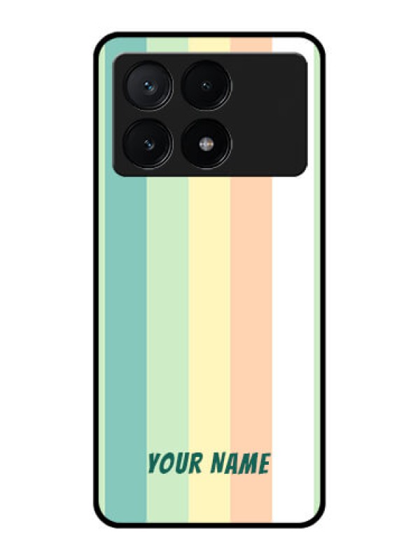 Custom Poco X6 Pro 5G Custom Glass Phone Case - Multi - Colour Stripes Design