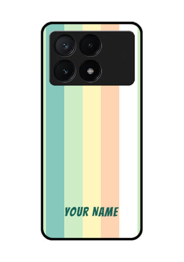 Poco X6 Pro 5G Custom Glass Phone Case - Multi - Colour Stripes Design