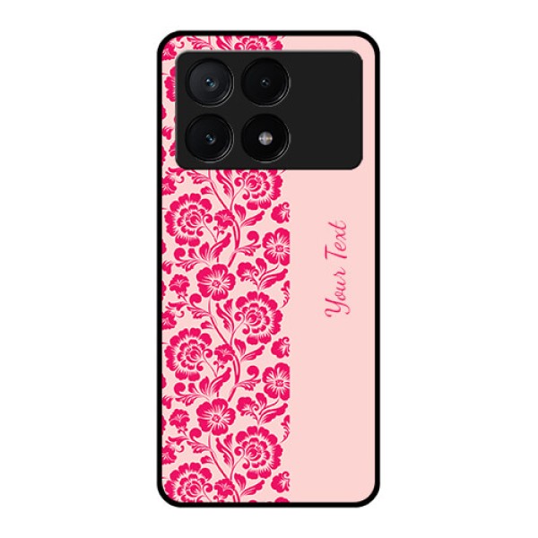 Poco X6 Pro 5G Custom Glass Phone Case - Attractive Floral Pattern Design