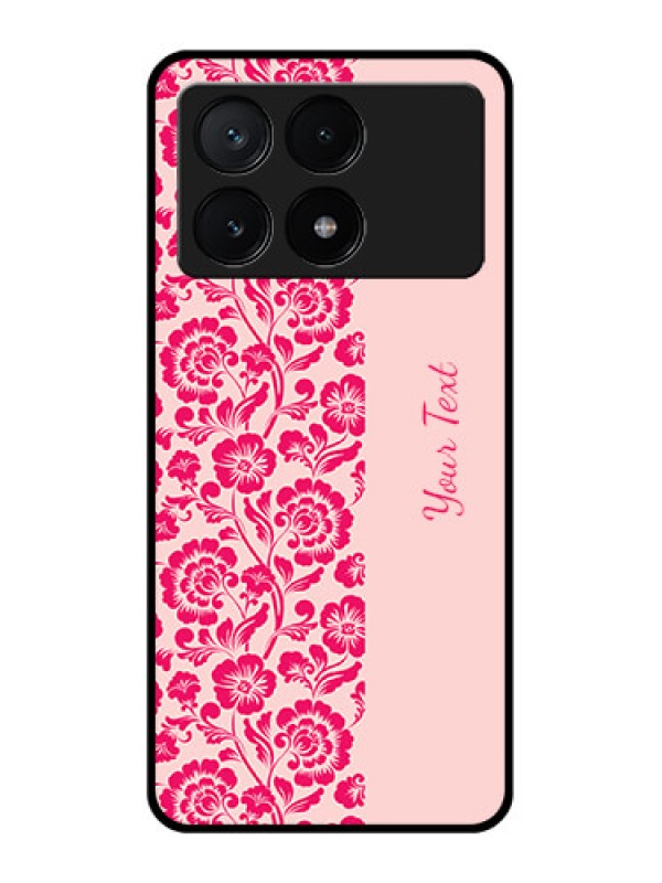Custom Poco X6 Pro 5G Custom Glass Phone Case - Attractive Floral Pattern Design