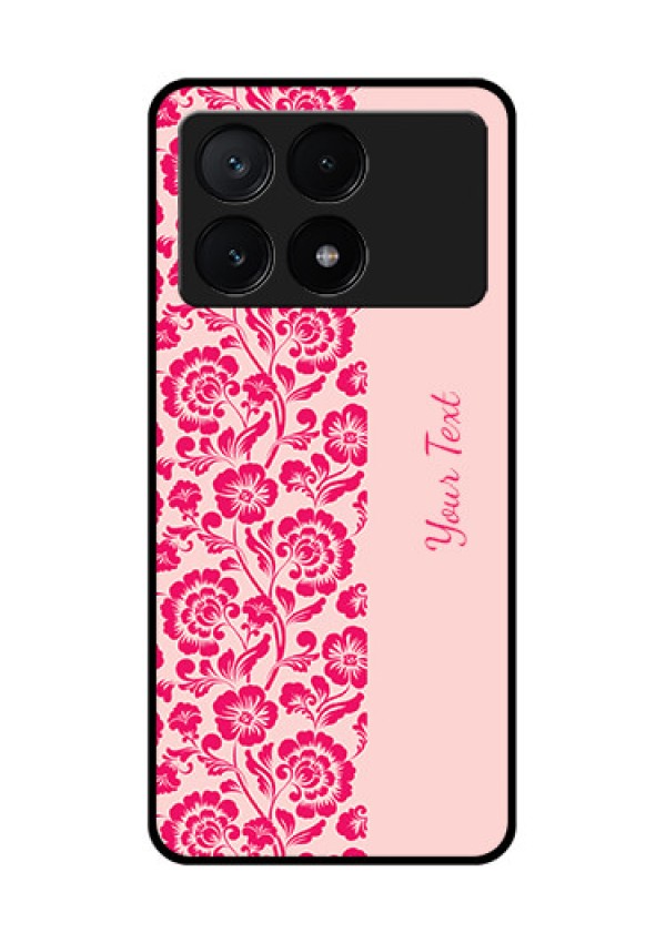 Poco X6 Pro 5G Custom Glass Phone Case - Attractive Floral Pattern Design