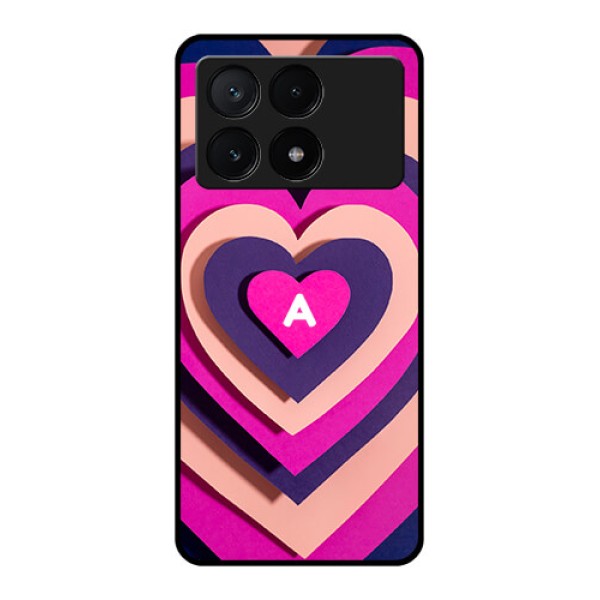 Poco X6 Pro 5G Custom Glass Phone Case - Cute Heart Pattern Design Poco X6 Pro 5G Custom Glass Phone Case - Cute Heart Pattern Design