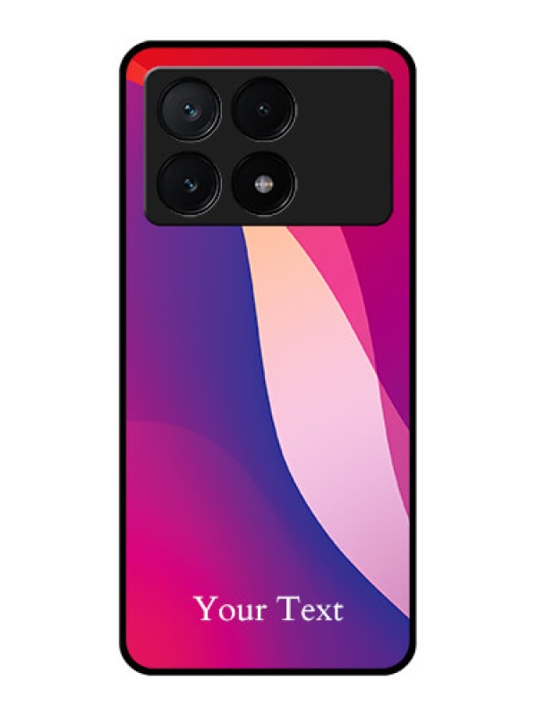Custom Poco X6 Pro 5G Custom Glass Phone Case - Digital Abstract Overlap Design