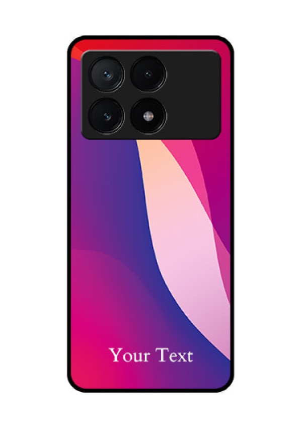 Poco X6 Pro 5G Custom Glass Phone Case - Digital Abstract Overlap Design