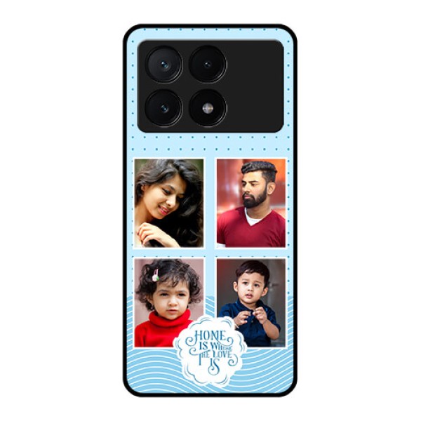 Poco X6 Pro 5G Custom Glass Phone Case - Cute Love Quote With 4 Pic Upload Design Poco X6 Pro 5G Custom Glass Phone Case - Cute Love Quote With 4 Pic Upload Design