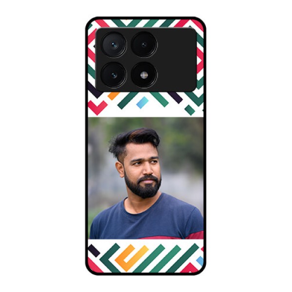 Poco X6 Pro 5G Custom Glass Phone Case - Colorful Maze Pattern Design Poco X6 Pro 5G Custom Glass Phone Case - Colorful Maze Pattern Design