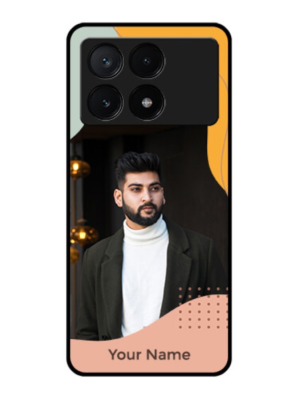 Custom Poco X6 Pro 5G Custom Glass Phone Case - Tri - Coloured Overlay Design