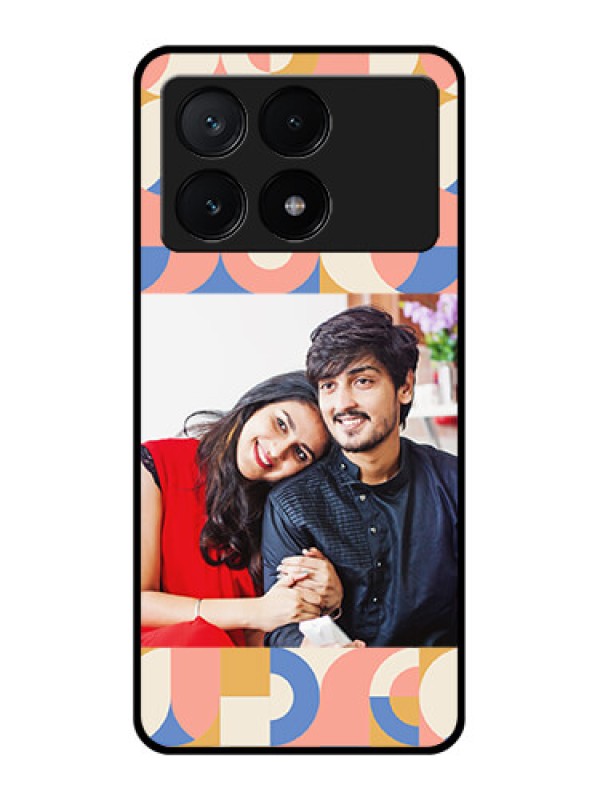 Custom Poco X6 Pro 5G Custom Glass Phone Case - Semi - Circle Maze Pattern Design