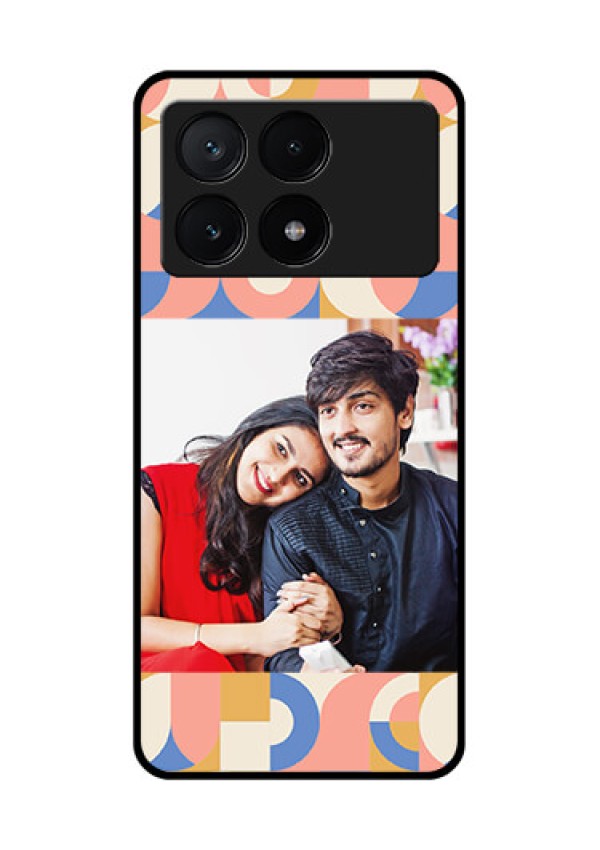Poco X6 Pro 5G Custom Glass Phone Case - Semi - Circle Maze Pattern Design