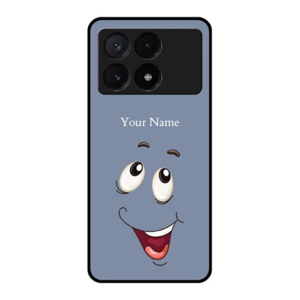 Poco X6 Pro 5G Custom Glass Phone Case - Laughing Cartoon Face Design