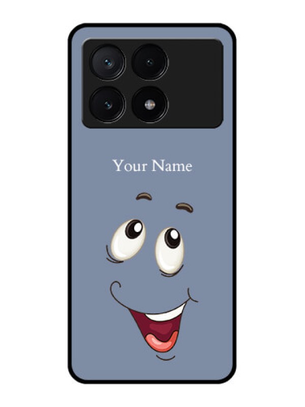 Custom Poco X6 Pro 5G Custom Glass Phone Case - Laughing Cartoon Face Design
