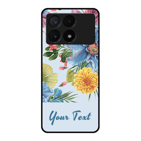 Poco X6 Pro 5G Custom Glass Phone Case - Stunning Watercolored Flowers Painting Design Poco X6 Pro 5G Custom Glass Phone Case - Stunning Watercolored Flowers Painting Design