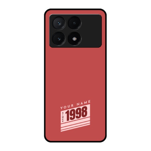 Poco X6 Pro 5G Custom Glass Phone Case - Red Custom Year Of Birth Design Poco X6 Pro 5G Custom Glass Phone Case - Red Custom Year Of Birth Design