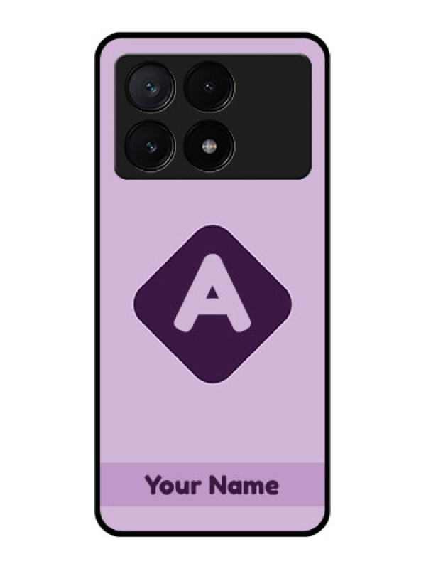 Custom Poco X6 Pro 5G Custom Glass Phone Case - Custom Letter In Curved Badge Design