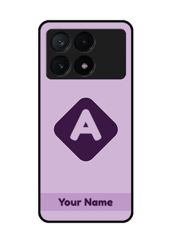 Poco X6 Pro 5G Custom Glass Phone Case - Custom Letter In Curved Badge Design