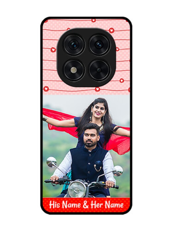 Custom Poco X7 5G Custom Glass Phone CaseRed Pattern Case Design