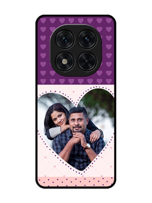 Custom Poco X7 5G Custom Glass Phone CaseViolet Love Dots Design