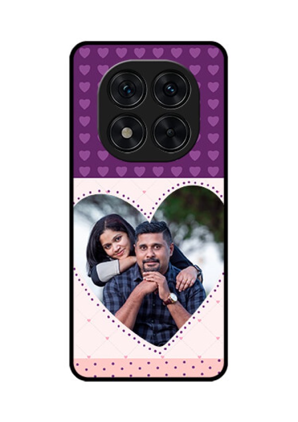 Poco X7 5G Custom Glass Phone CaseViolet Love Dots Design