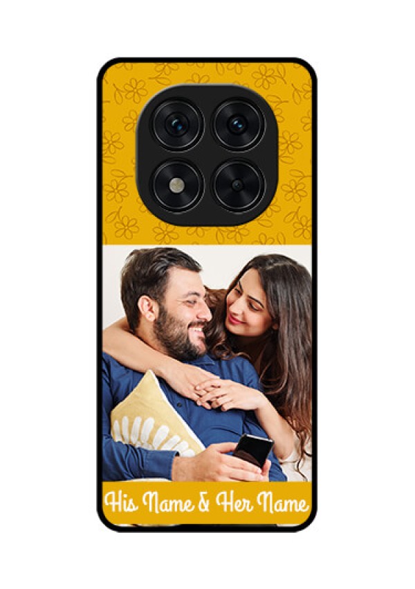 Poco X7 5G Custom Glass Phone CaseYellow Floral Design