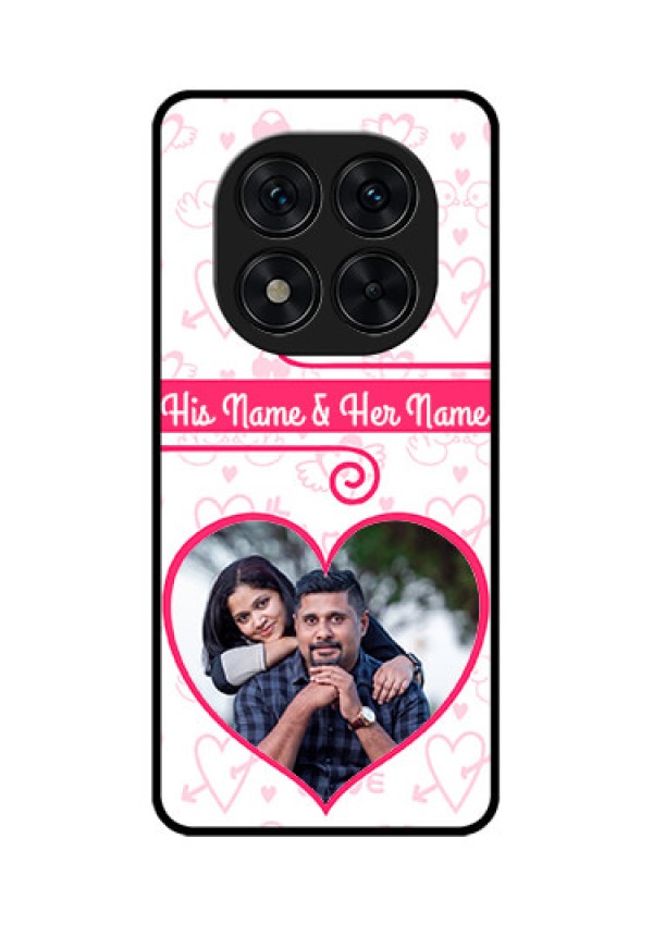 Poco X7 5G Custom Glass Phone CaseHeart Shape Love Design