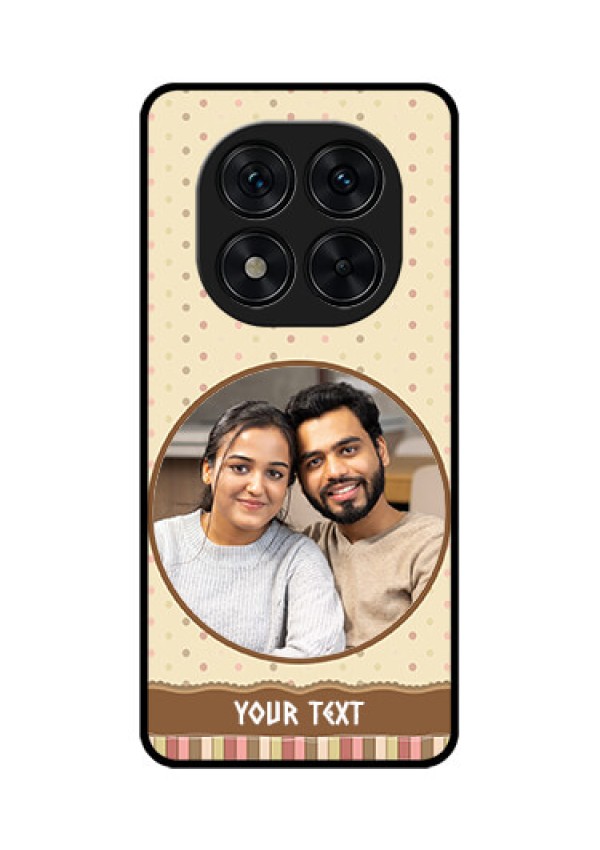 Poco X7 5G Custom Glass Phone CaseBrown Dotted Mobile Case Design