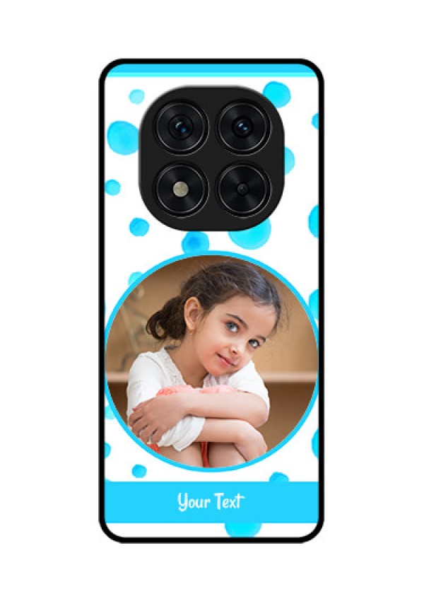Poco X7 5G Custom Glass Phone CaseBlue Bubbles Pattern Design